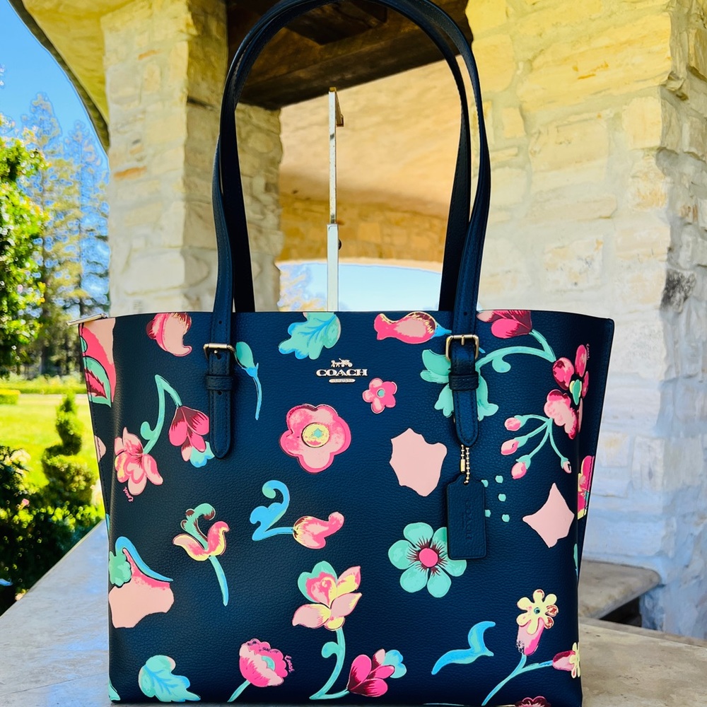 Coach Floral Large Mollie tote handbag purse NWT Authentic - Picture 2 of 7